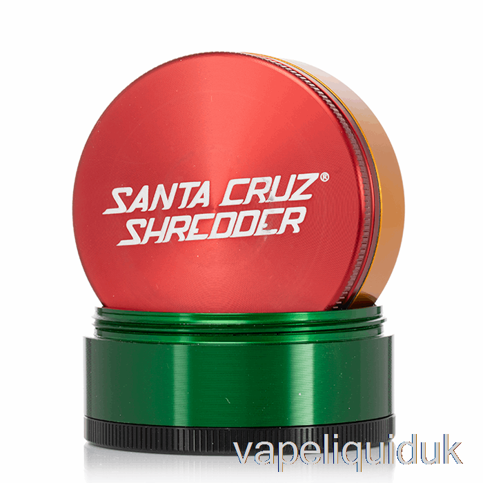 Santa Cruz Shredder 2.75inch Large 4-Piece Grinder Rasta (70mm) Vape Liquid